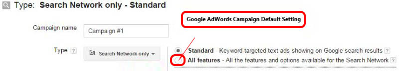 Google AdWords Campaign Settings 1